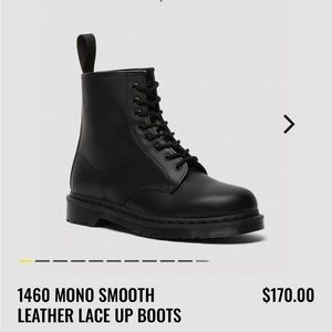 Dr Martens NWOT 1460 Mono women’s size 8.5, men’s size 7
